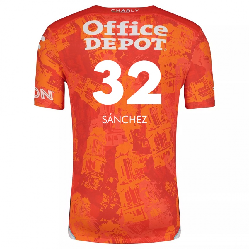 Niño Camiseta Carlos Sánchez #32 Naranja Blanco 2ª Equipación 2024/25 La Camisa Argentina