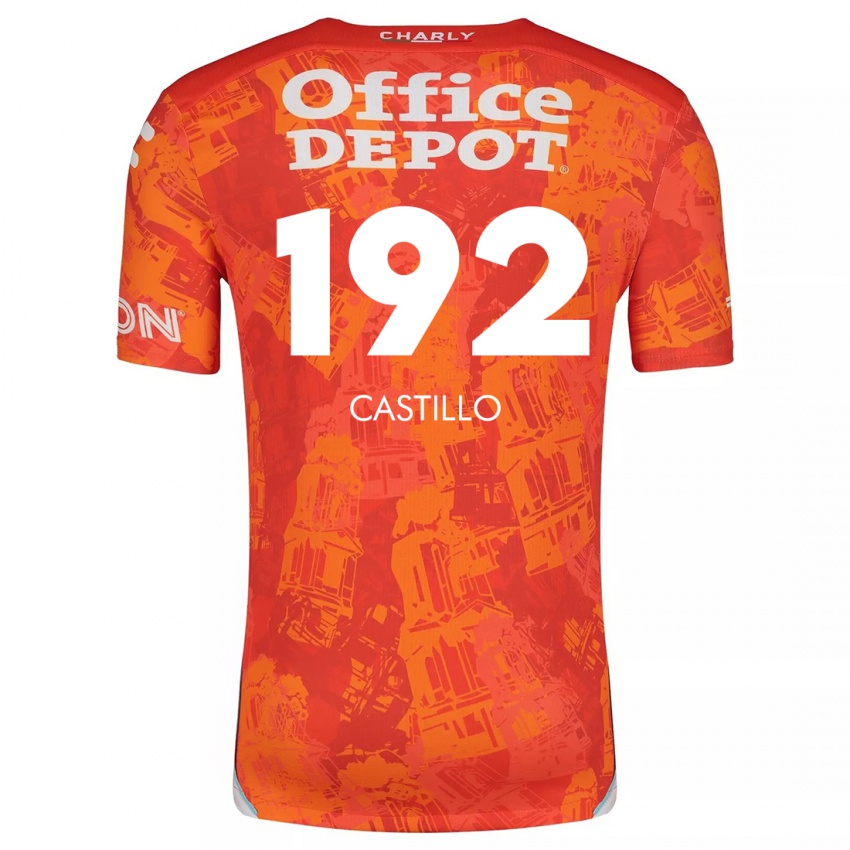 Niño Camiseta José Castillo #192 Naranja Blanco 2ª Equipación 2024/25 La Camisa Argentina