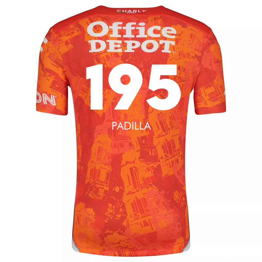 Niño Camiseta Ángel Padilla #195 Naranja Blanco 2ª Equipación 2024/25 La Camisa Argentina