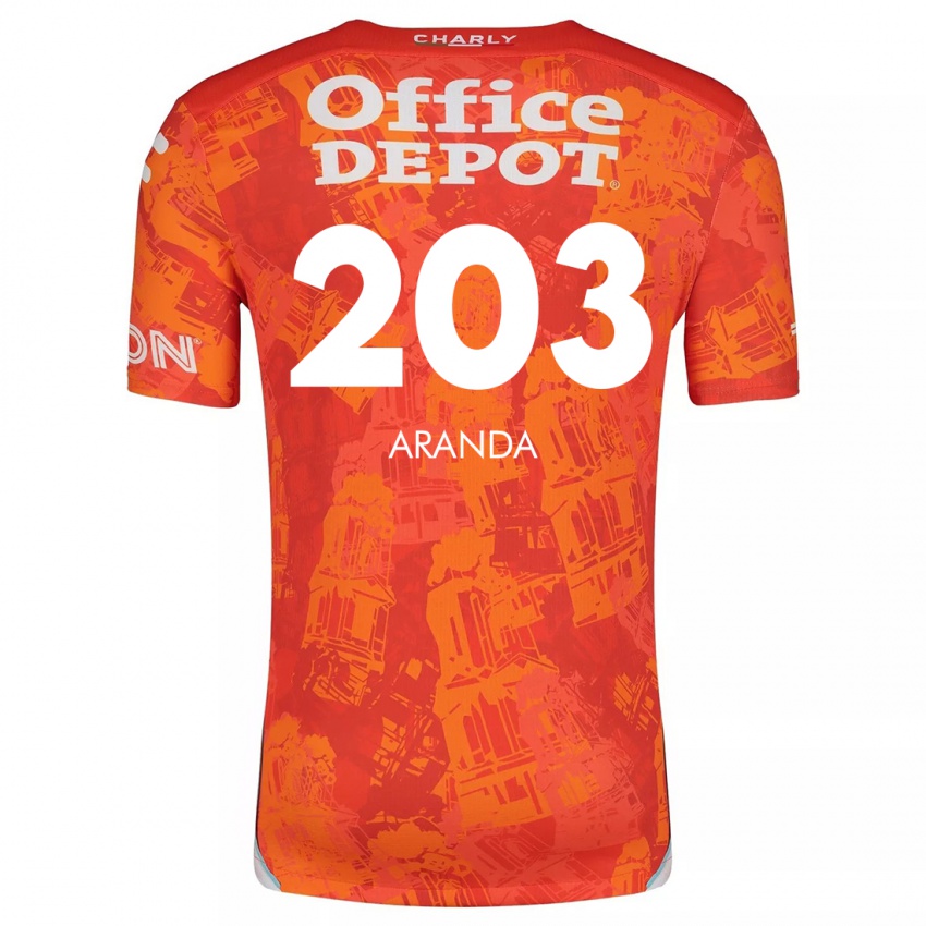 Niño Camiseta Juan Aranda #203 Naranja Blanco 2ª Equipación 2024/25 La Camisa Argentina