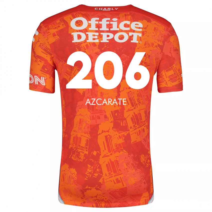 Niño Camiseta Yerar Azcárate #206 Naranja Blanco 2ª Equipación 2024/25 La Camisa Argentina