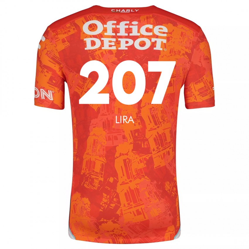 Niño Camiseta Almir Lira #207 Naranja Blanco 2ª Equipación 2024/25 La Camisa Argentina