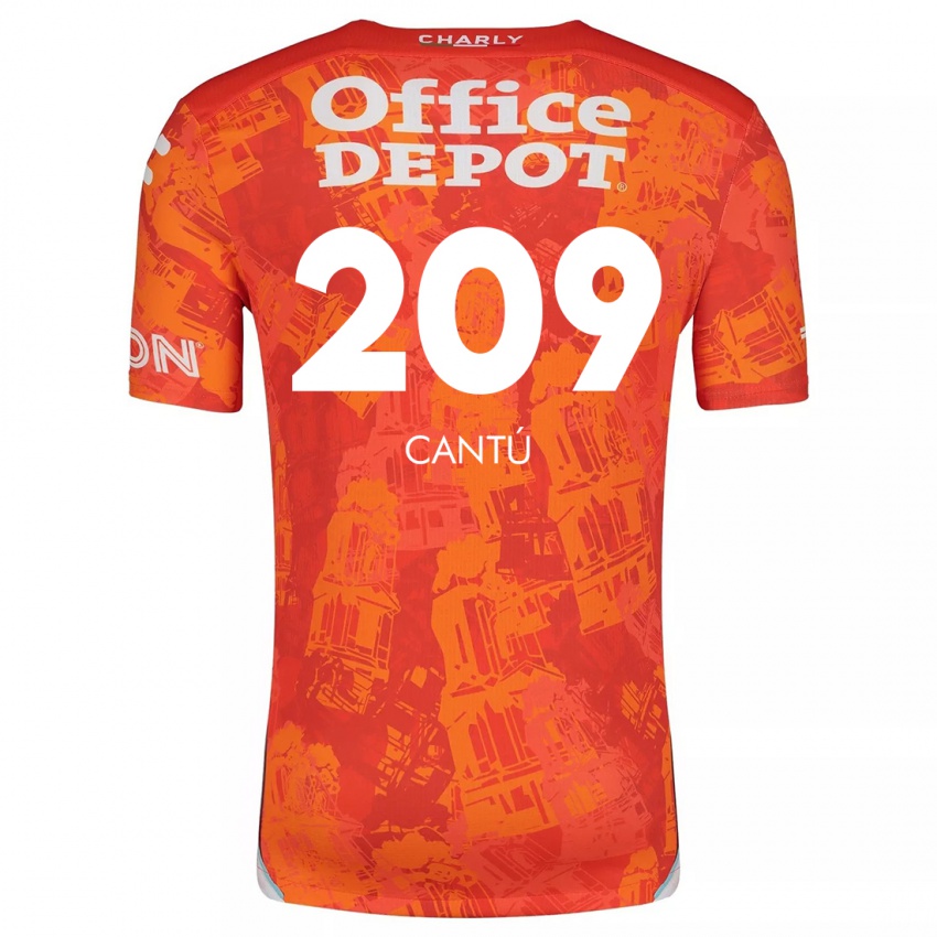 Niño Camiseta Juan Cantú #209 Naranja Blanco 2ª Equipación 2024/25 La Camisa Argentina