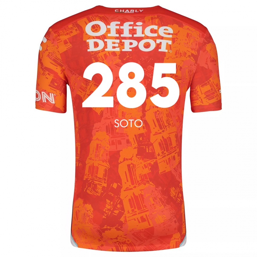 Niño Camiseta Edwin Soto #285 Naranja Blanco 2ª Equipación 2024/25 La Camisa Argentina