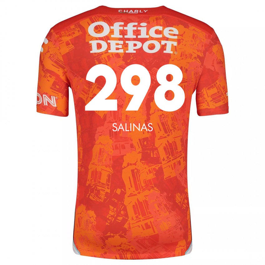 Niño Camiseta Jesús Salinas #298 Naranja Blanco 2ª Equipación 2024/25 La Camisa Argentina