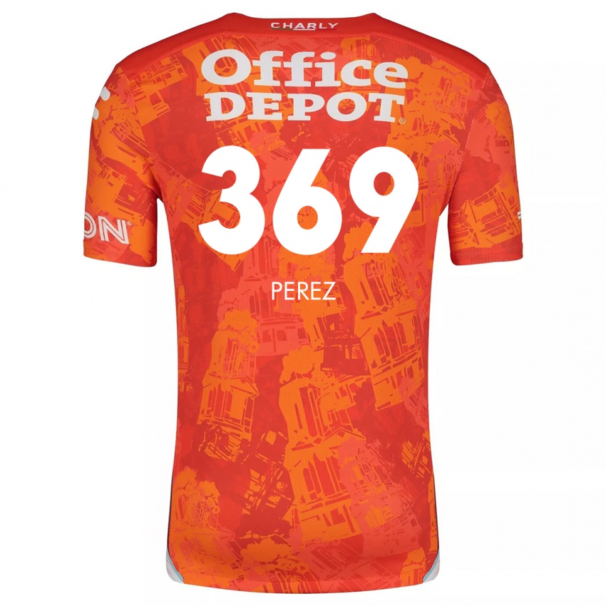 Niño Camiseta Santiago Pérez #369 Naranja Blanco 2ª Equipación 2024/25 La Camisa Argentina