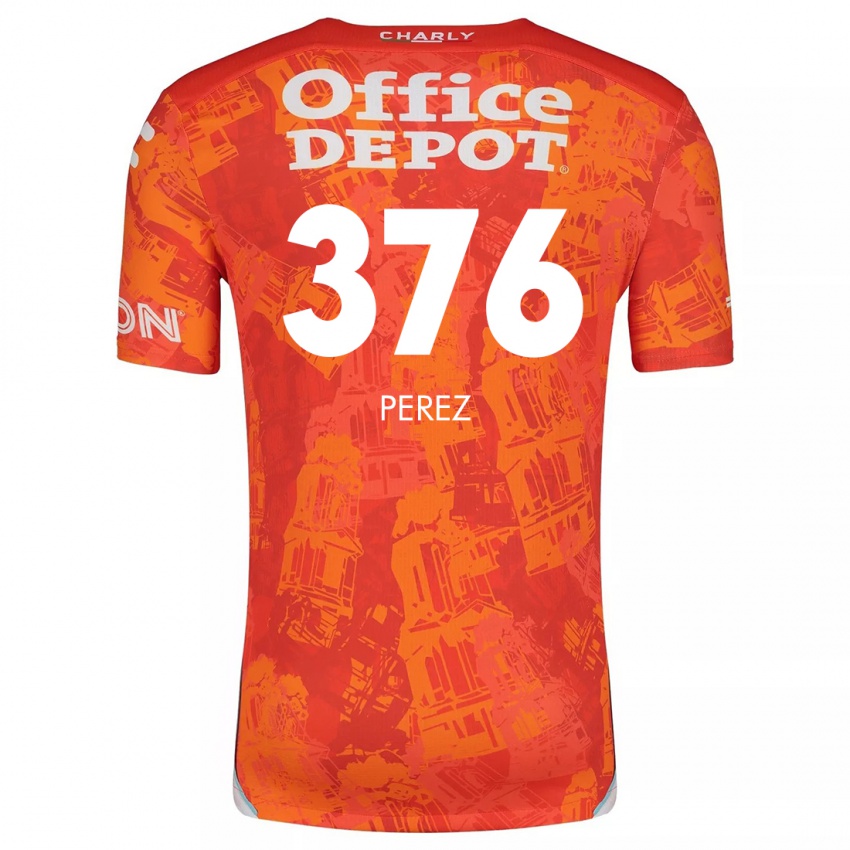 Niño Camiseta Abraham Pérez #376 Naranja Blanco 2ª Equipación 2024/25 La Camisa Argentina