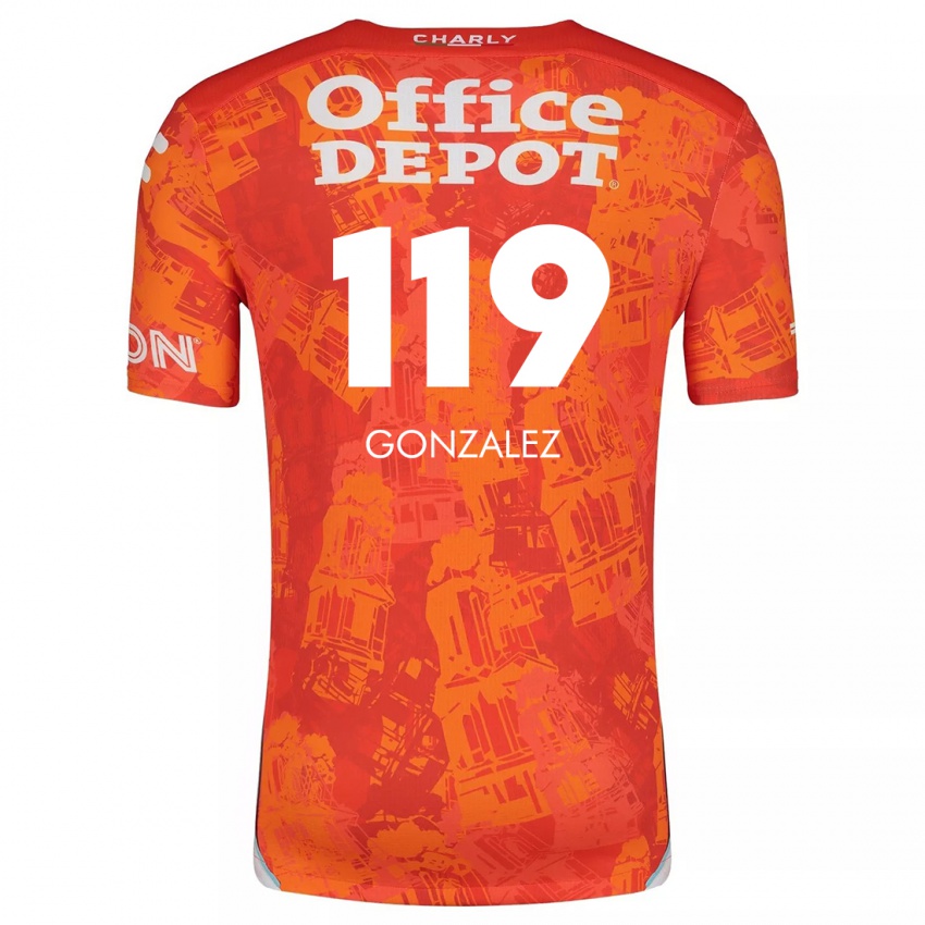 Niño Camiseta Juan González #119 Naranja Blanco 2ª Equipación 2024/25 La Camisa Argentina