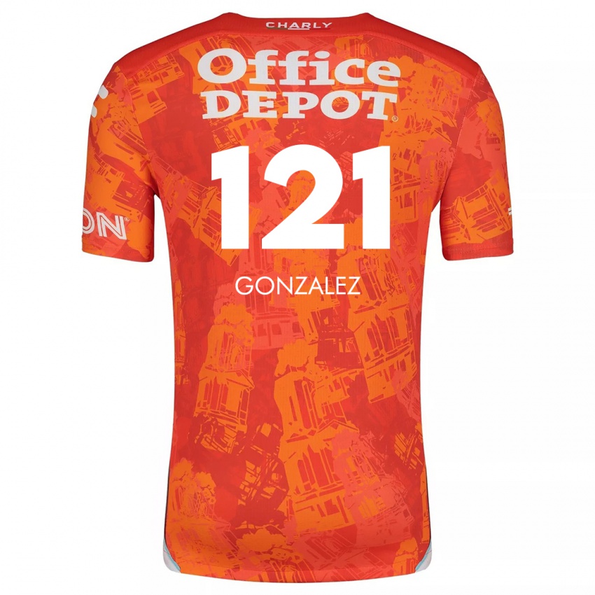 Niño Camiseta Cristian González #121 Naranja Blanco 2ª Equipación 2024/25 La Camisa Argentina