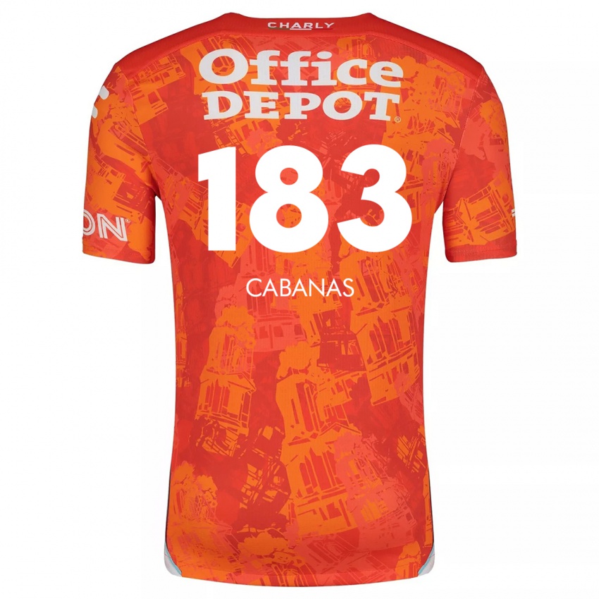 Niño Camiseta Mauricio Cabañas #183 Naranja Blanco 2ª Equipación 2024/25 La Camisa Argentina