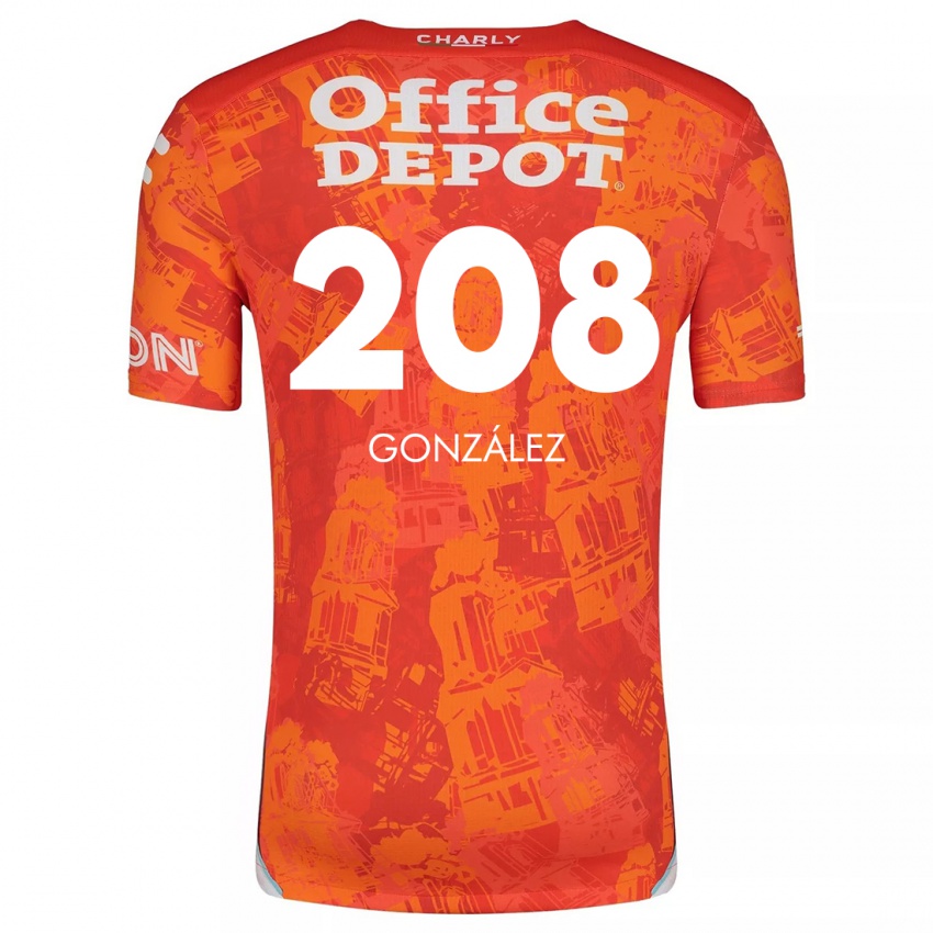 Niño Camiseta Osvaldo González #208 Naranja Blanco 2ª Equipación 2024/25 La Camisa Argentina