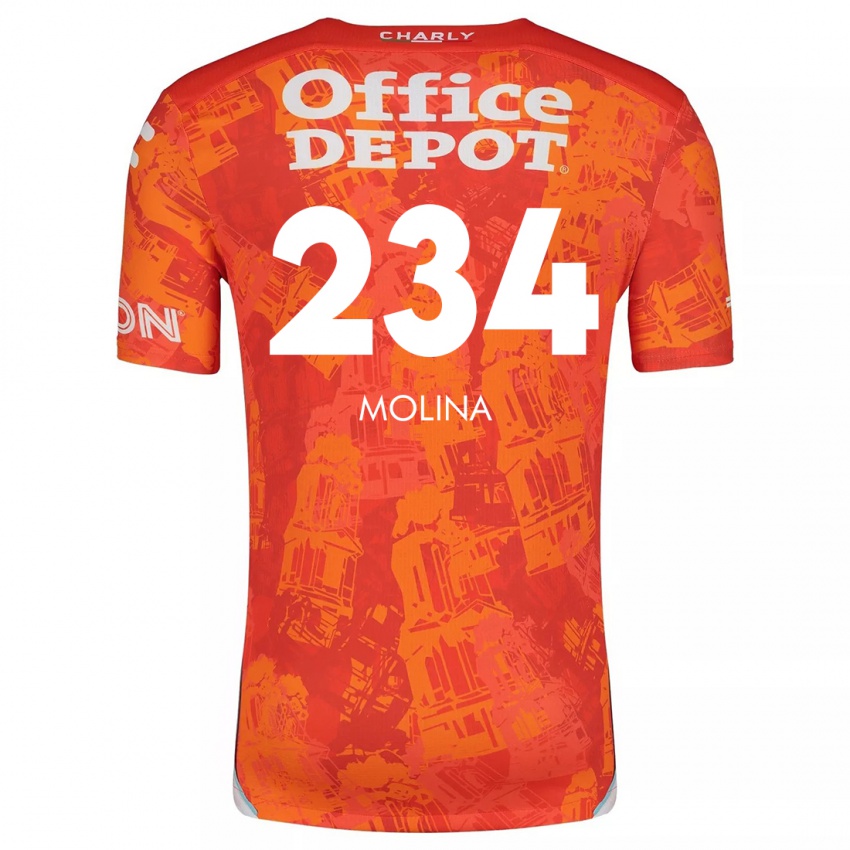 Niño Camiseta Yoshimar Molina #234 Naranja Blanco 2ª Equipación 2024/25 La Camisa Argentina