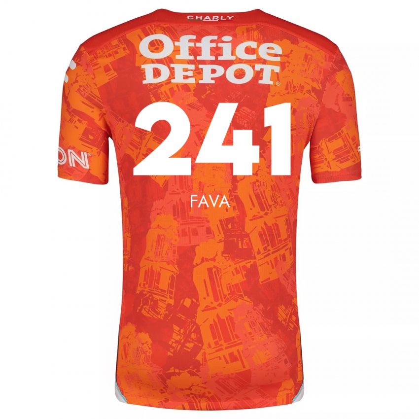 Niño Camiseta Marco Fava #241 Naranja Blanco 2ª Equipación 2024/25 La Camisa Argentina