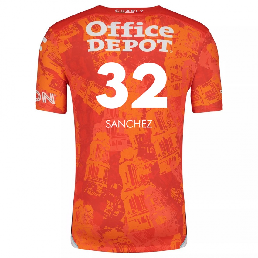 Niño Camiseta Luis Sánchez #32 Naranja Blanco 2ª Equipación 2024/25 La Camisa Argentina