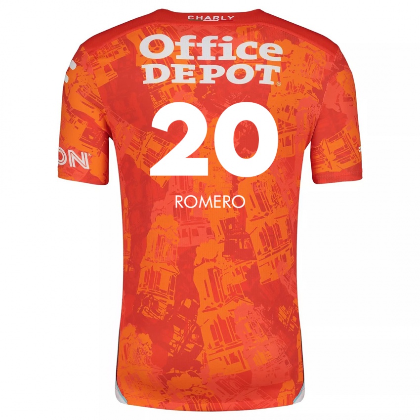 Niño Camiseta Tamara Romero #20 Naranja Blanco 2ª Equipación 2024/25 La Camisa Argentina