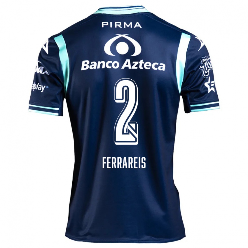 Niño Camiseta Gustavo Ferrareis #2 Azul Marino 2ª Equipación 2024/25 La Camisa Argentina