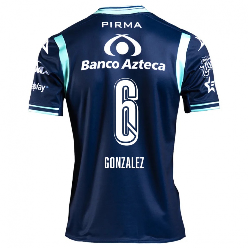 Niño Camiseta Pablo González #6 Azul Marino 2ª Equipación 2024/25 La Camisa Argentina