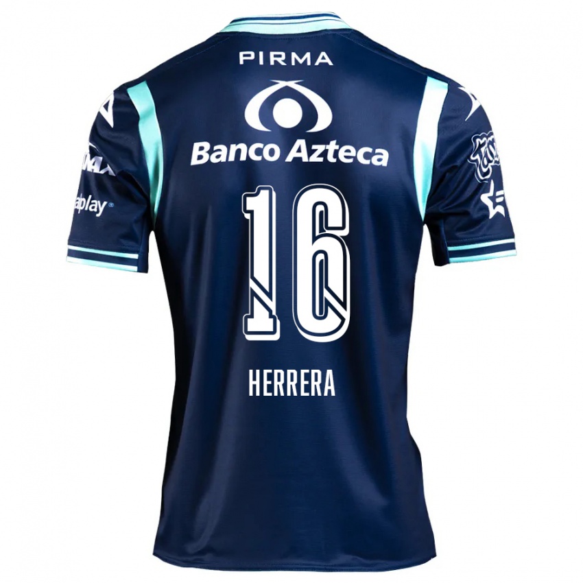 Niño Camiseta Alberto Herrera #16 Azul Marino 2ª Equipación 2024/25 La Camisa Argentina