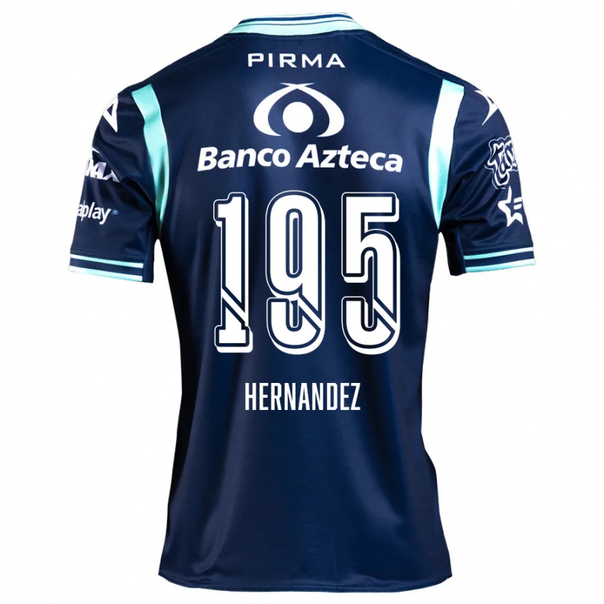 Niño Camiseta Daniel Hernández #195 Azul Marino 2ª Equipación 2024/25 La Camisa Argentina