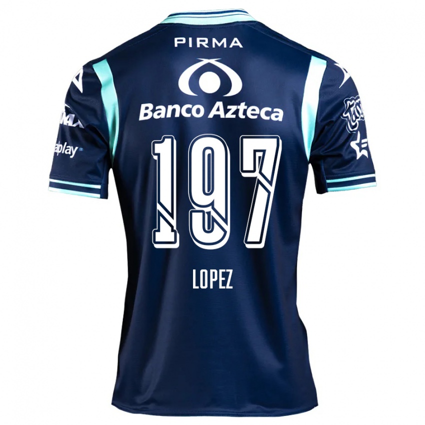 Niño Camiseta Sebastián López #197 Azul Marino 2ª Equipación 2024/25 La Camisa Argentina