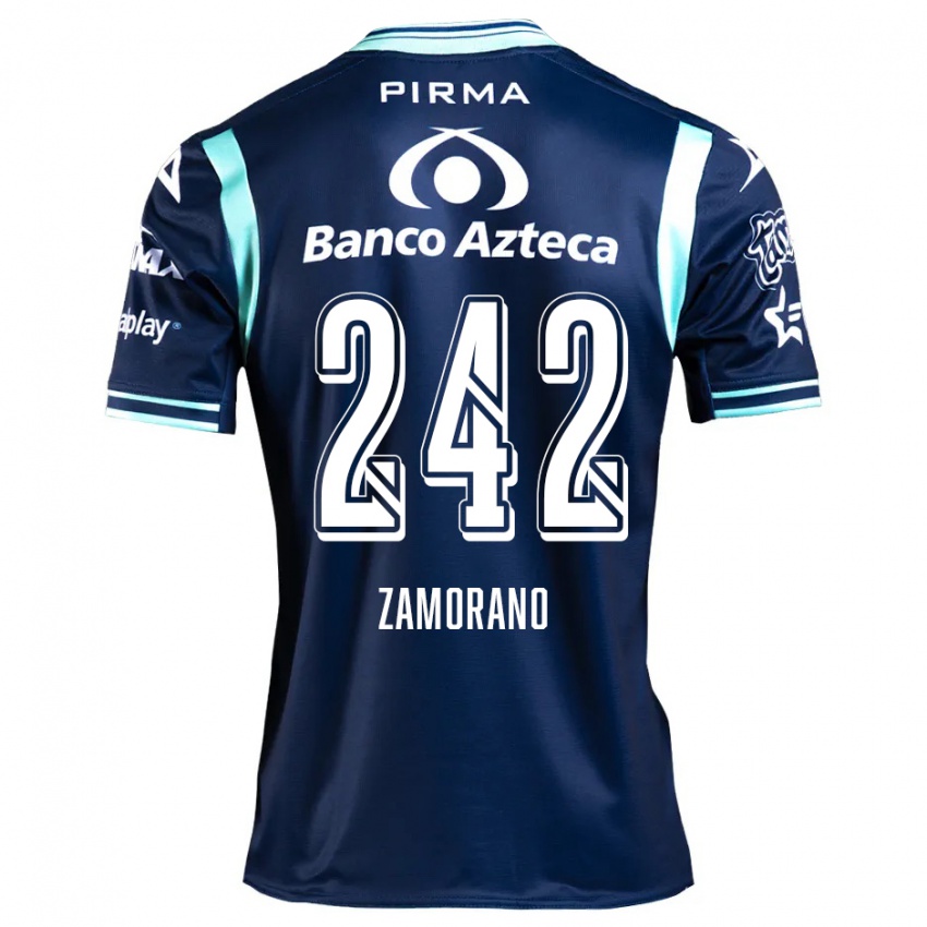 Niño Camiseta Leonardo Zamorano #242 Azul Marino 2ª Equipación 2024/25 La Camisa Argentina