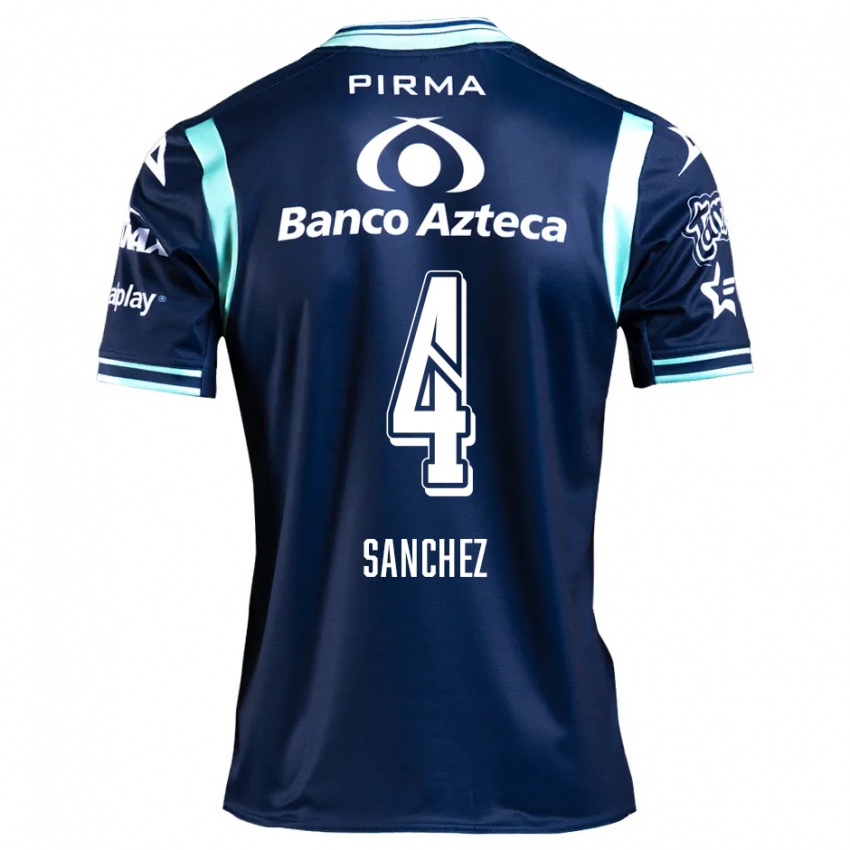 Niño Camiseta Liliana Sánchez #4 Azul Marino 2ª Equipación 2024/25 La Camisa Argentina