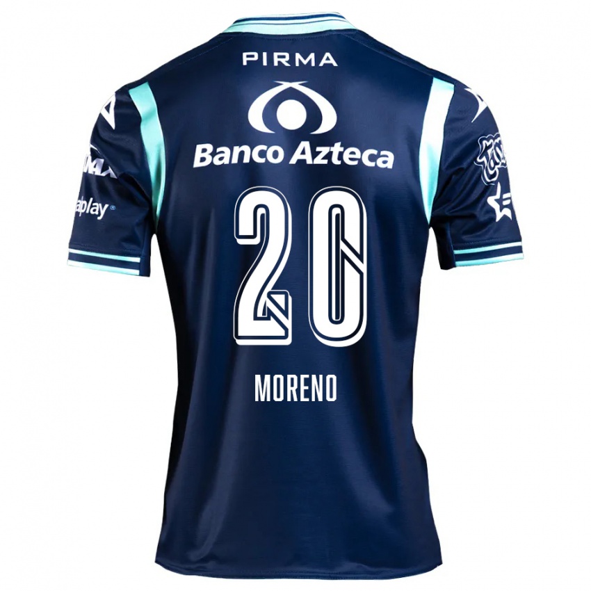 Niño Camiseta Ximena Moreno #20 Azul Marino 2ª Equipación 2024/25 La Camisa Argentina