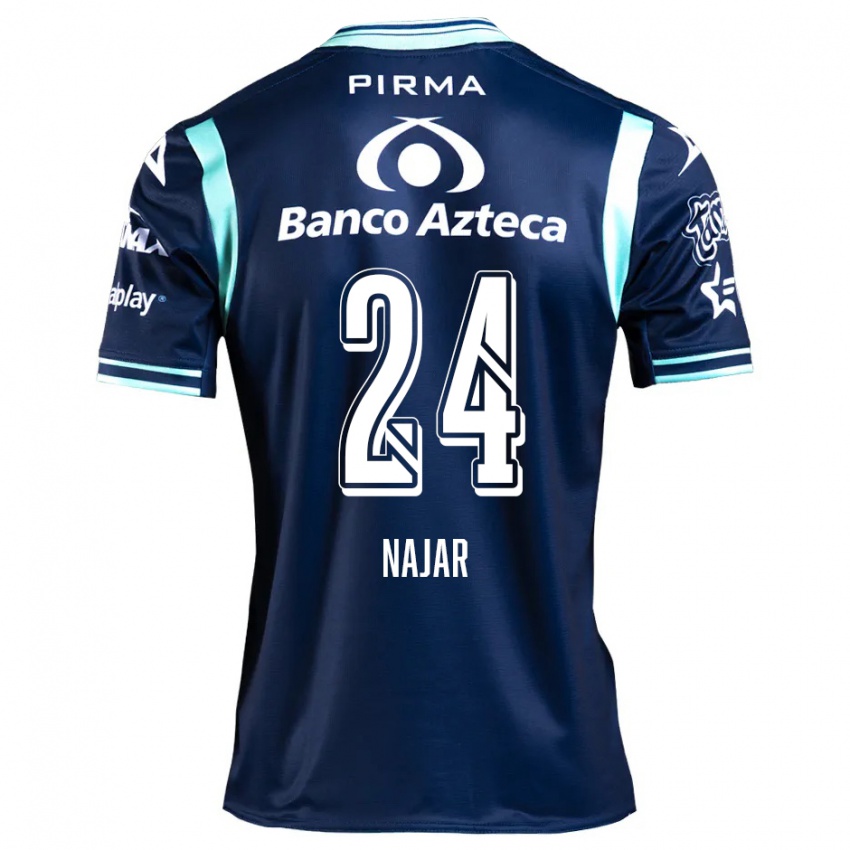 Niño Camiseta Ivonne Najar #24 Azul Marino 2ª Equipación 2024/25 La Camisa Argentina