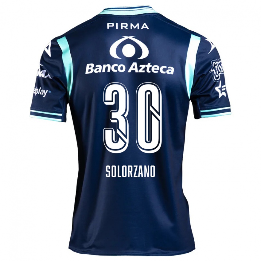 Niño Camiseta Aisha Solórzano #30 Azul Marino 2ª Equipación 2024/25 La Camisa Argentina