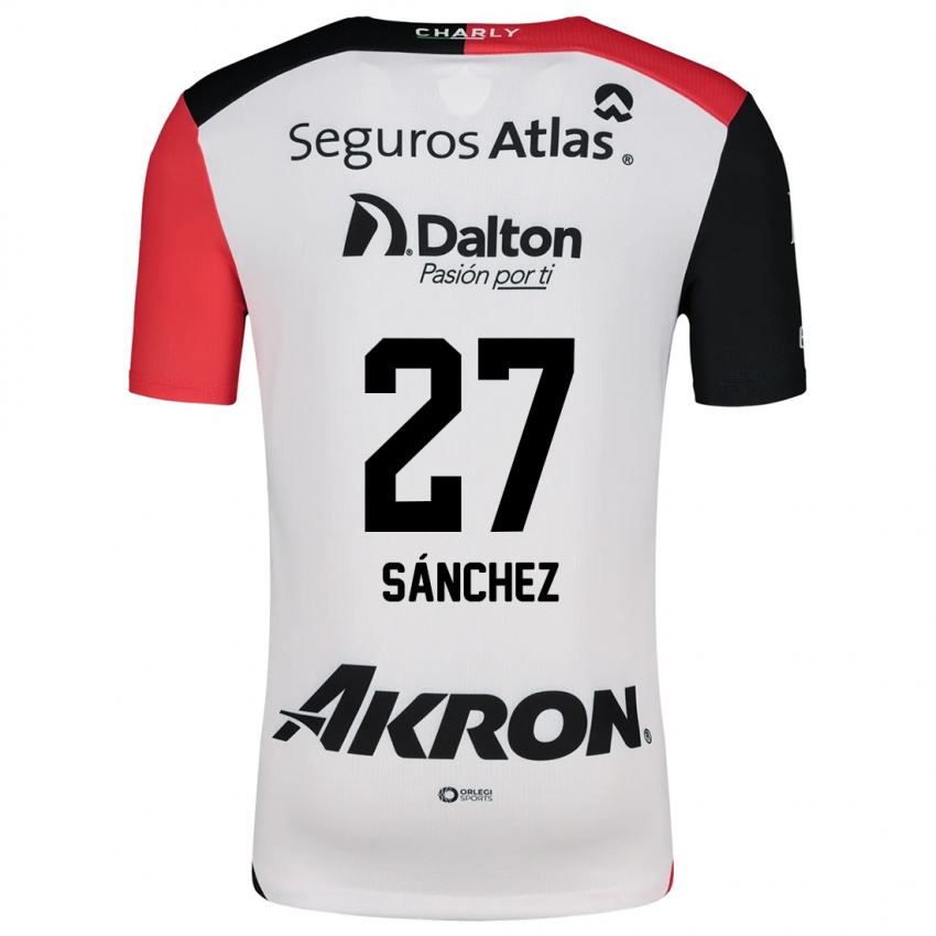 Niño Camiseta Antonio Sánchez #27 Blanco Rojo Negro 2ª Equipación 2024/25 La Camisa Argentina