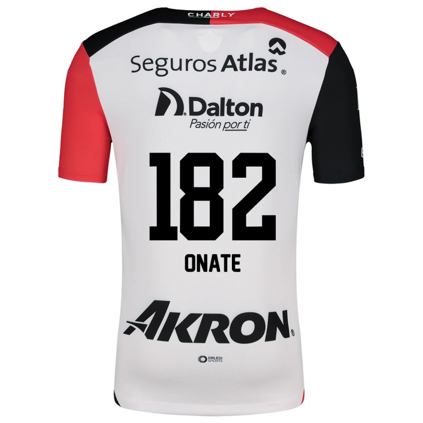 Niño Camiseta Axel Oñate #182 Blanco Rojo Negro 2ª Equipación 2024/25 La Camisa Argentina