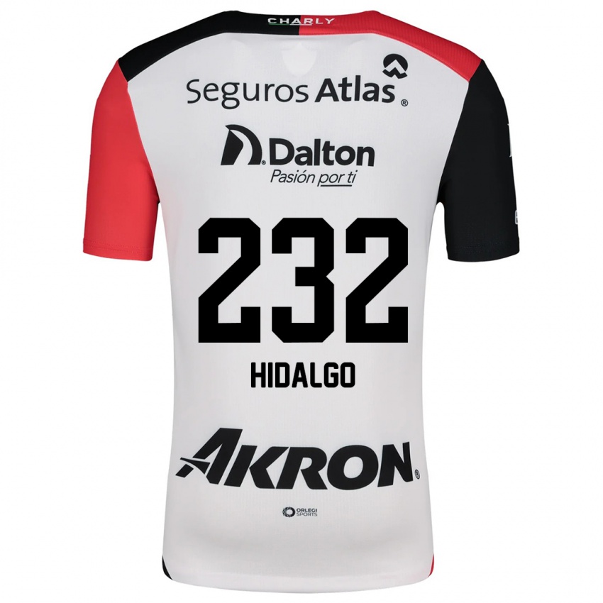 Niño Camiseta Óscar Hidalgo #232 Blanco Rojo Negro 2ª Equipación 2024/25 La Camisa Argentina