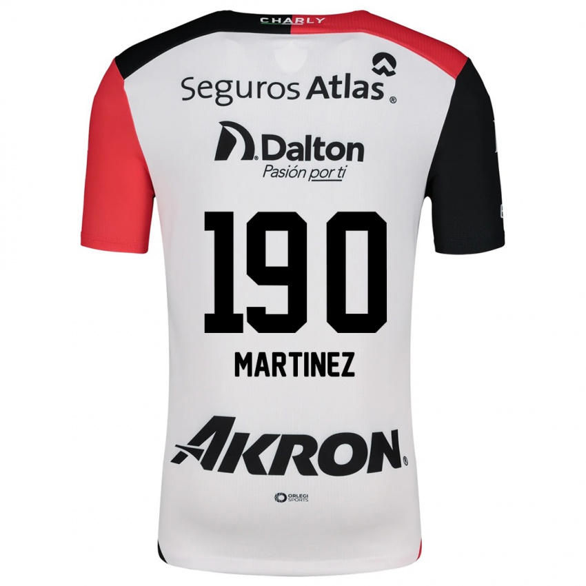 Niño Camiseta Luis Carlos Martínez #190 Blanco Rojo Negro 2ª Equipación 2024/25 La Camisa Argentina