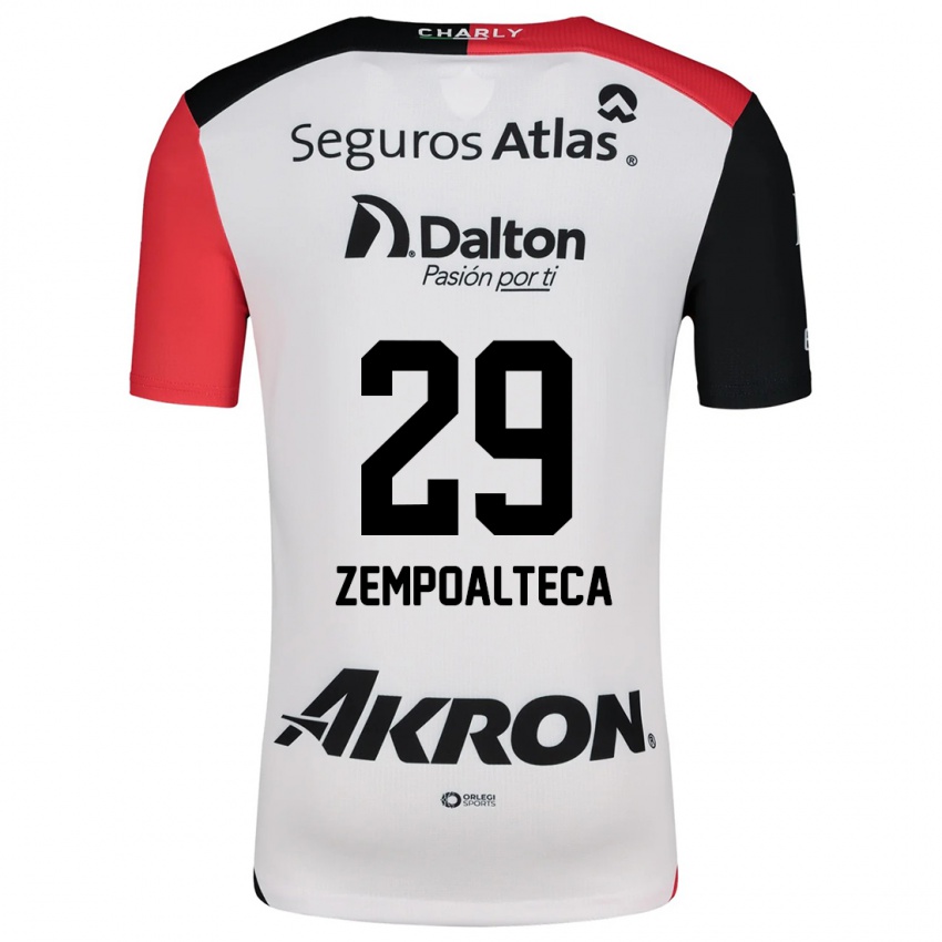 Niño Camiseta Karla Zempoalteca #29 Blanco Rojo Negro 2ª Equipación 2024/25 La Camisa Argentina