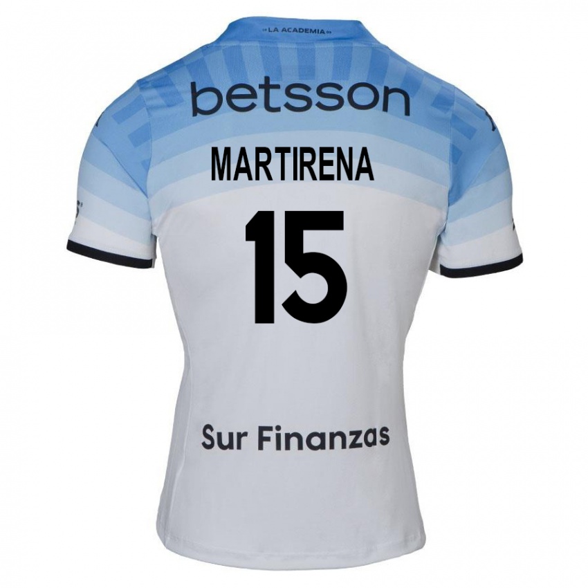 Niño Camiseta Gastón Martirena #15 Blanco Azul Negro 2ª Equipación 2024/25 La Camisa Argentina