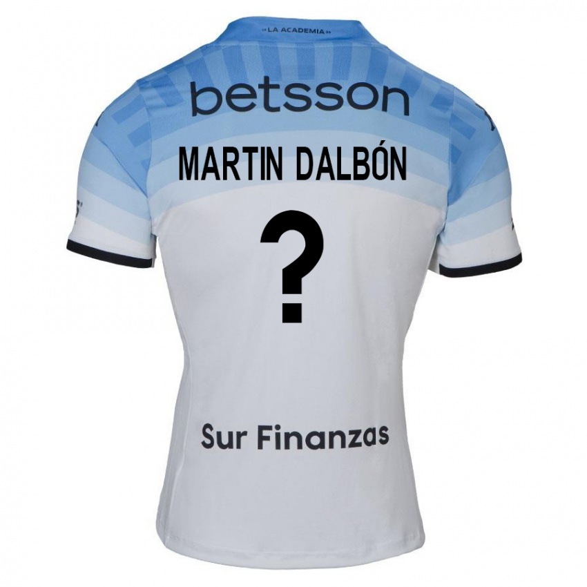 Niño Camiseta Juan Martin Dalbón #0 Blanco Azul Negro 2ª Equipación 2024/25 La Camisa Argentina