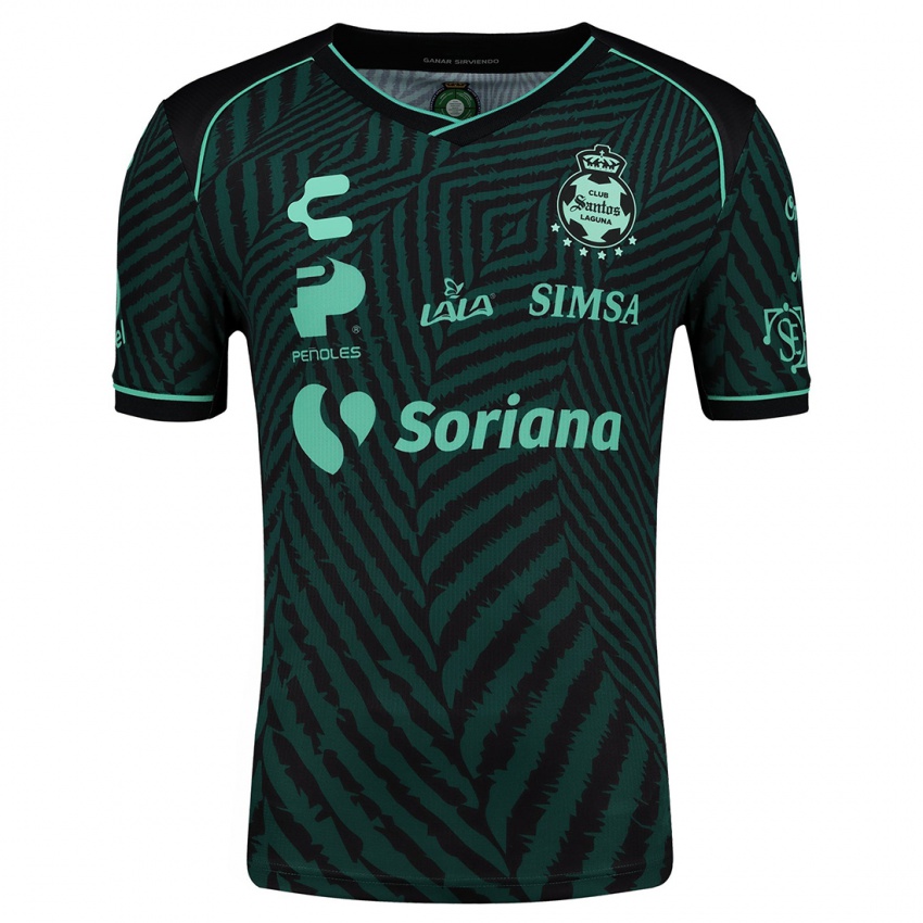 Niño Camiseta Tahiel Jiménez #0 Verde Negro 2ª Equipación 2024/25 La Camisa Argentina