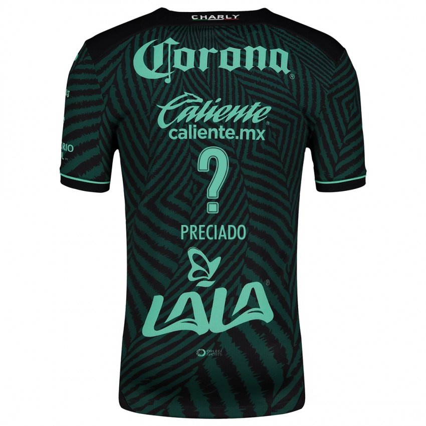 Niño Camiseta Harold Preciado #0 Verde Negro 2ª Equipación 2024/25 La Camisa Argentina