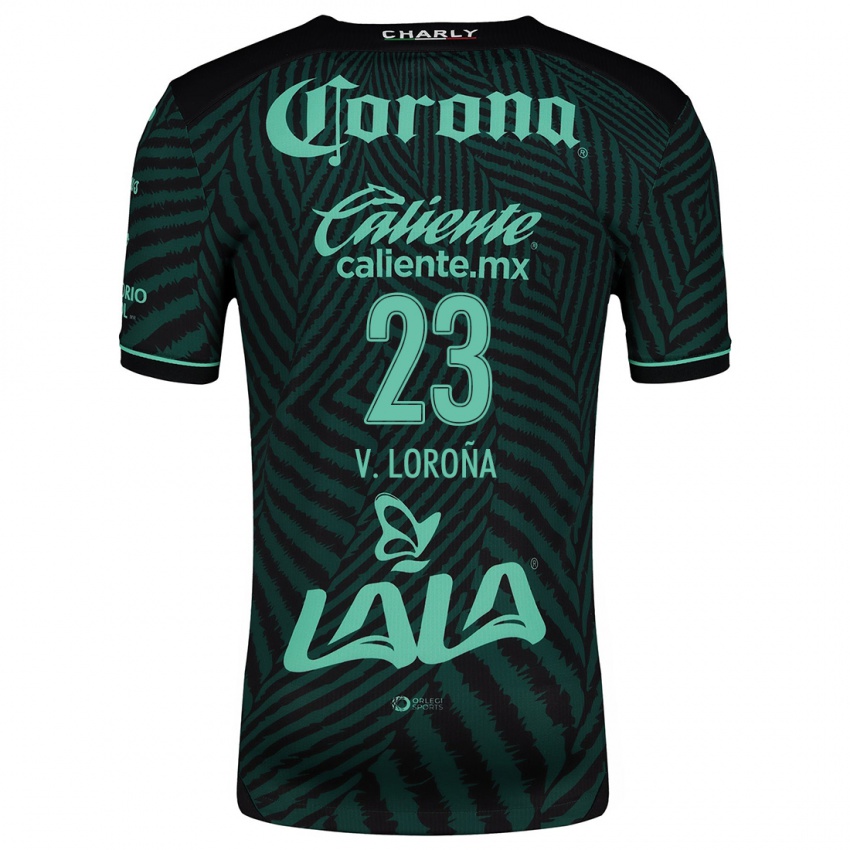 Niño Camiseta Vladimir Loroña #23 Verde Negro 2ª Equipación 2024/25 La Camisa Argentina