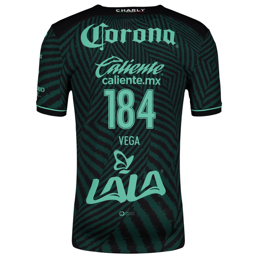 Niño Camiseta Luis Vega #184 Verde Negro 2ª Equipación 2024/25 La Camisa Argentina