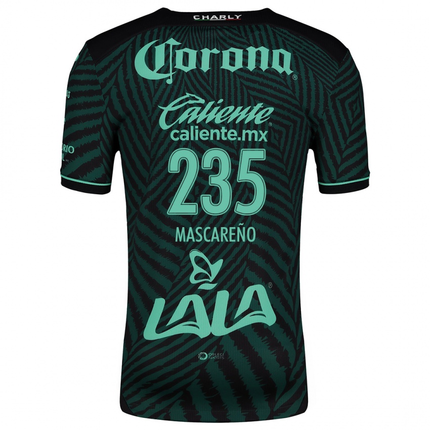 Niño Camiseta Luis Mascareño #235 Verde Negro 2ª Equipación 2024/25 La Camisa Argentina