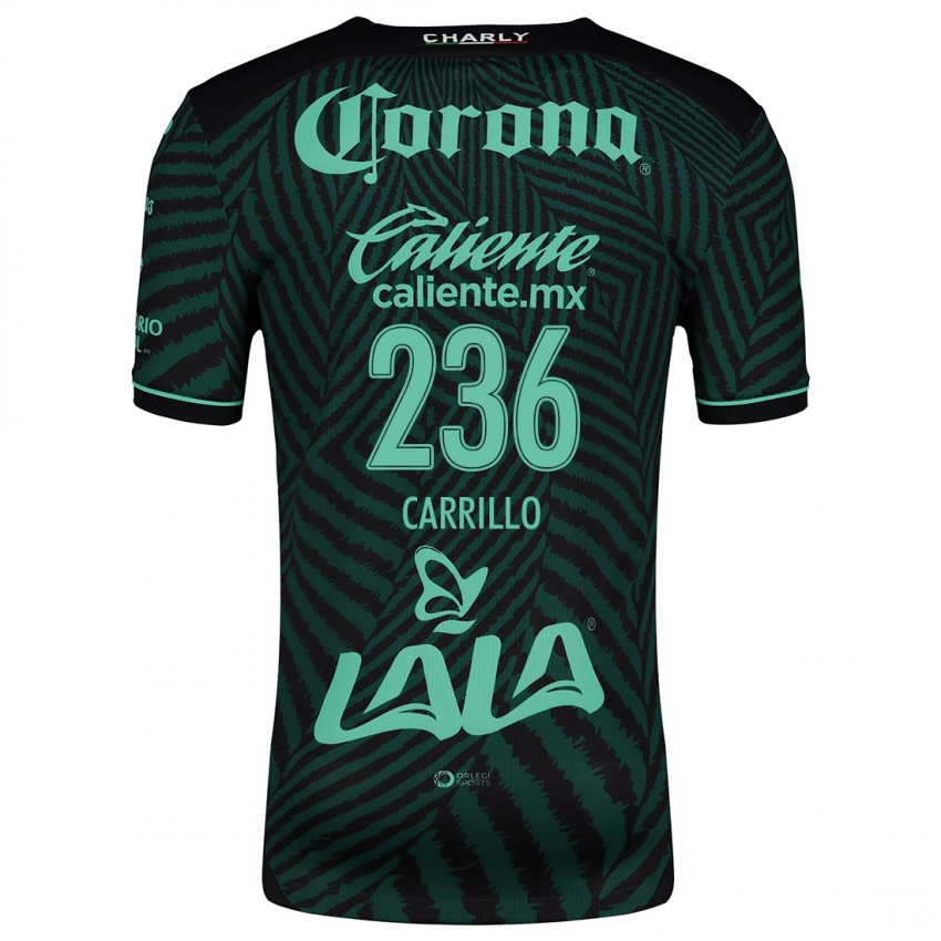 Niño Camiseta Fernando Carrillo #236 Verde Negro 2ª Equipación 2024/25 La Camisa Argentina