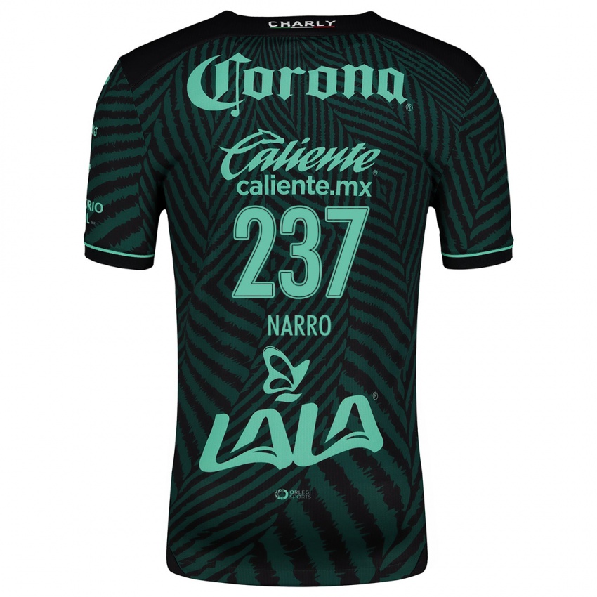 Niño Camiseta Ernesto Narro #237 Verde Negro 2ª Equipación 2024/25 La Camisa Argentina