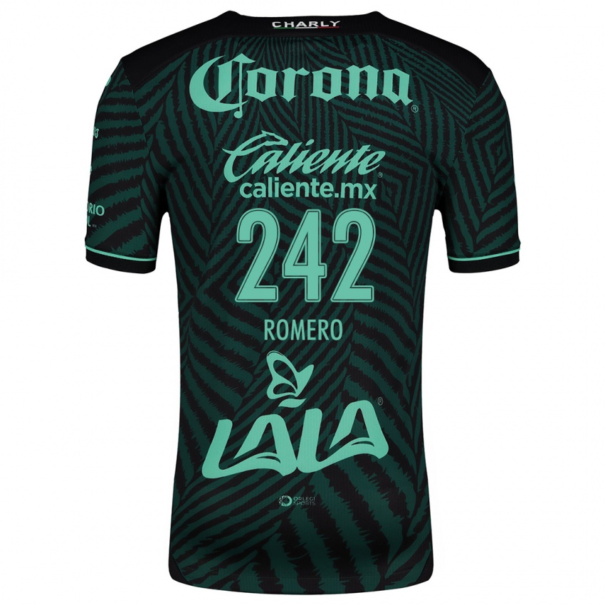 Niño Camiseta Ángel Romero #242 Verde Negro 2ª Equipación 2024/25 La Camisa Argentina