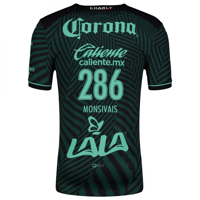 Niño Camiseta Giovani Monsivais #286 Verde Negro 2ª Equipación 2024/25 La Camisa Argentina