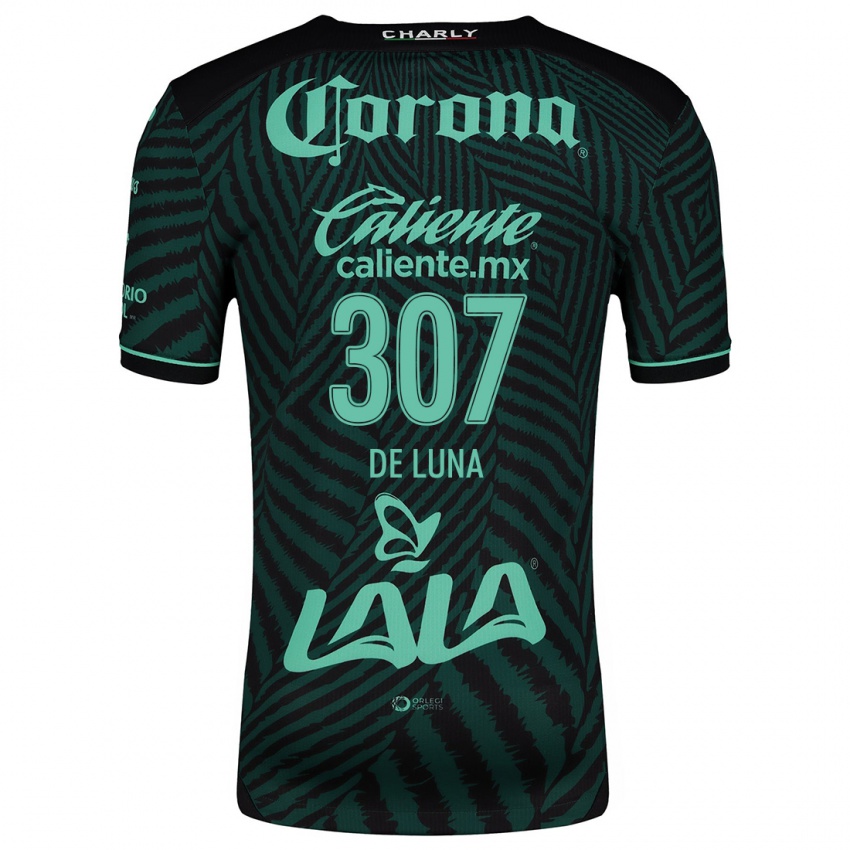 Niño Camiseta Eduardo De Luna #307 Verde Negro 2ª Equipación 2024/25 La Camisa Argentina