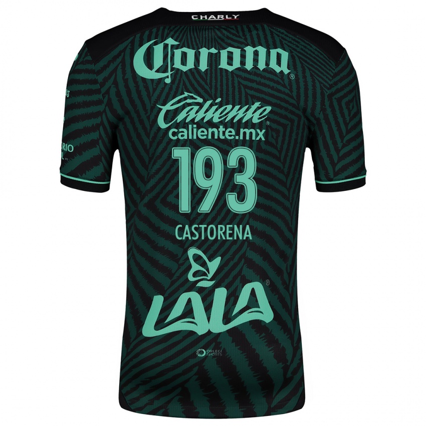 Niño Camiseta Damián Castorena #193 Verde Negro 2ª Equipación 2024/25 La Camisa Argentina