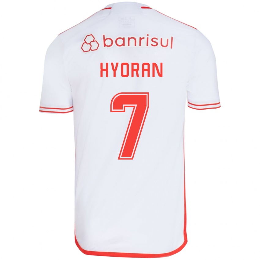 Niño Camiseta Hyoran #7 Blanco Rojo 2ª Equipación 2024/25 La Camisa Argentina