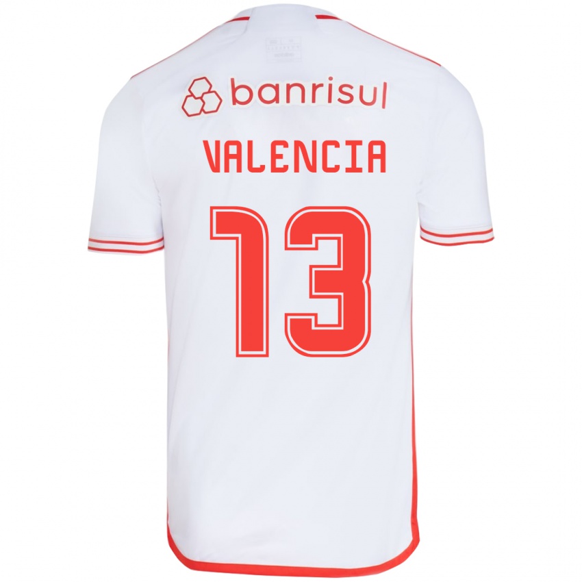 Niño Camiseta Enner Valencia #13 Blanco Rojo 2ª Equipación 2024/25 La Camisa Argentina