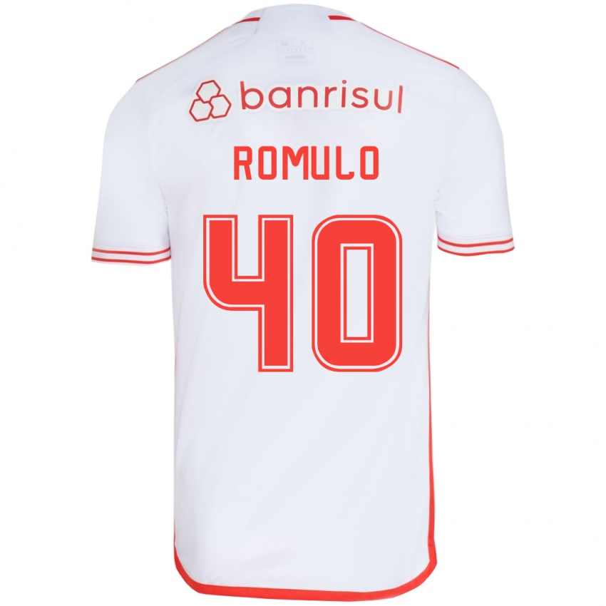 Niño Camiseta Rômulo #40 Blanco Rojo 2ª Equipación 2024/25 La Camisa Argentina